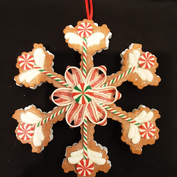 Gingerbread Snowflake Ornament