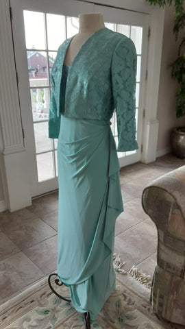 Seafoam Two Piece Dress and Bolero