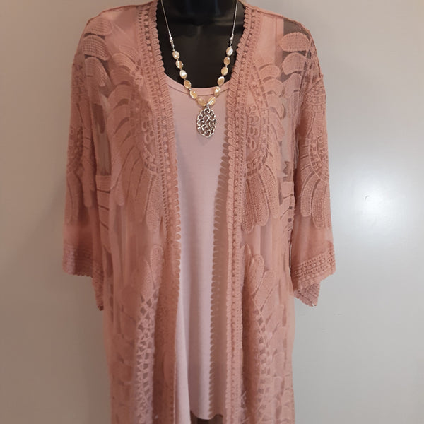 Sheer & Lace Cardigan - Perfect for Layering