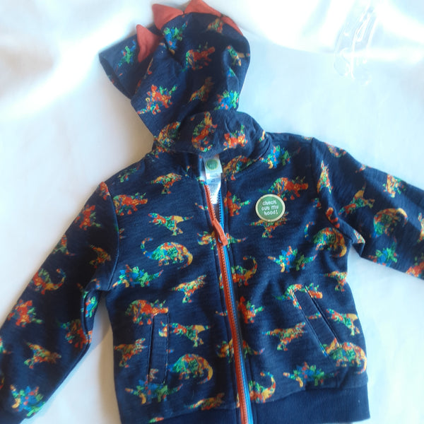 Dinosaur Hooded Zip Front Jacket with Joggers