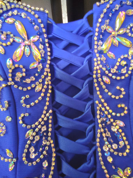 Royal Blue Off Shoulder Aline Ballgown - size 6 in stock