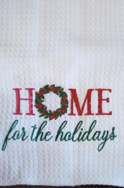 Home for the Holidays Kitchen Tea Towel