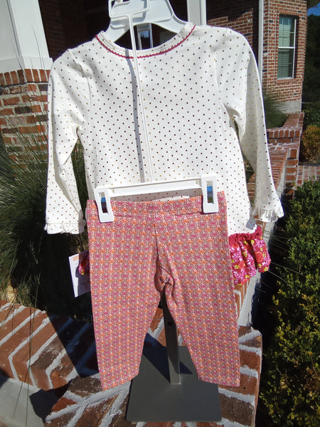 Patched Pumpkin Dotted Tunic and Pants | Bonnie Jean