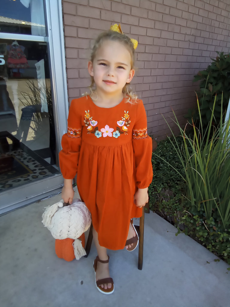 Bonnie Jean Corduroy Dress W24223-DL 3T Bonnie Jean Corduroy Dress W24223-DL 3T