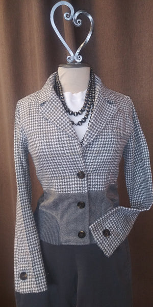 Fitted Houndstooth Jacket