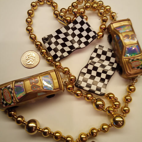 Race Car Mardi Gras Beads