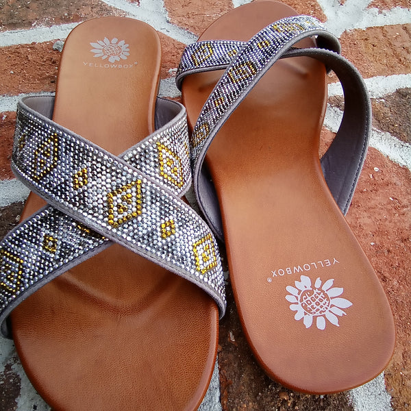 Glitzy Slide Sandal | Yellow Box Footwear - Bali
