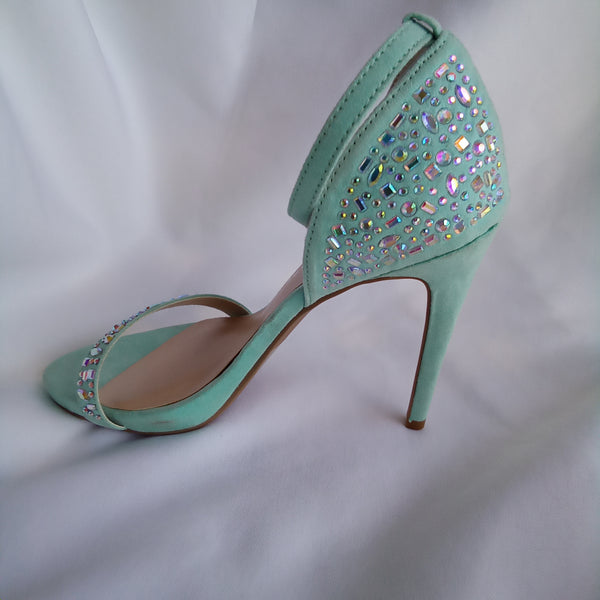 Bright Mint with Iridescent Stones High Heels  Chinese Laundry | Babydoll