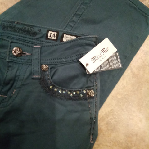 Girls Teal Miss Me Skinny Jeans