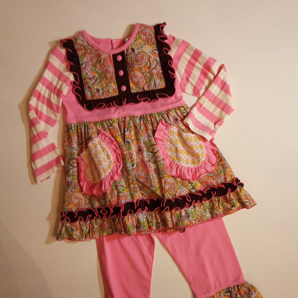 Razzleberry Dress & Legging Set | Three Sisters