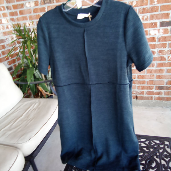 Crew Neck Knit Dress | Very J - Forest Green