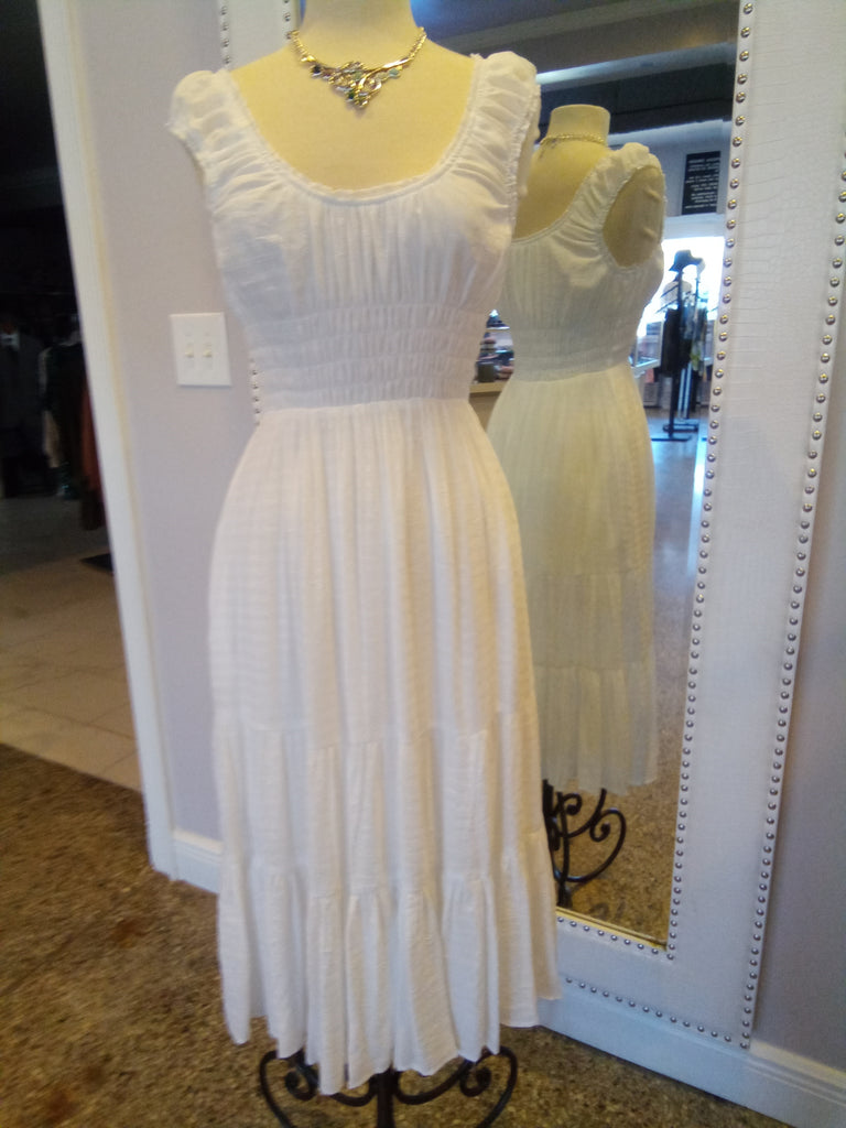 White Tiered Prairie Dress with Pockets | Wishlist