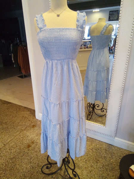 Gingham Tiered Dress | New In