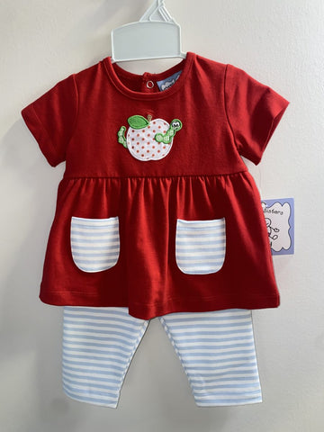 Apple A Day Appliqued Tunic and Legging Set
