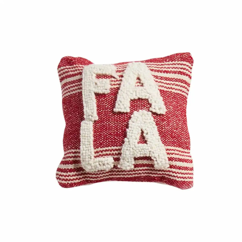 Mini Fa La Hooked Pillow | Mud Pie