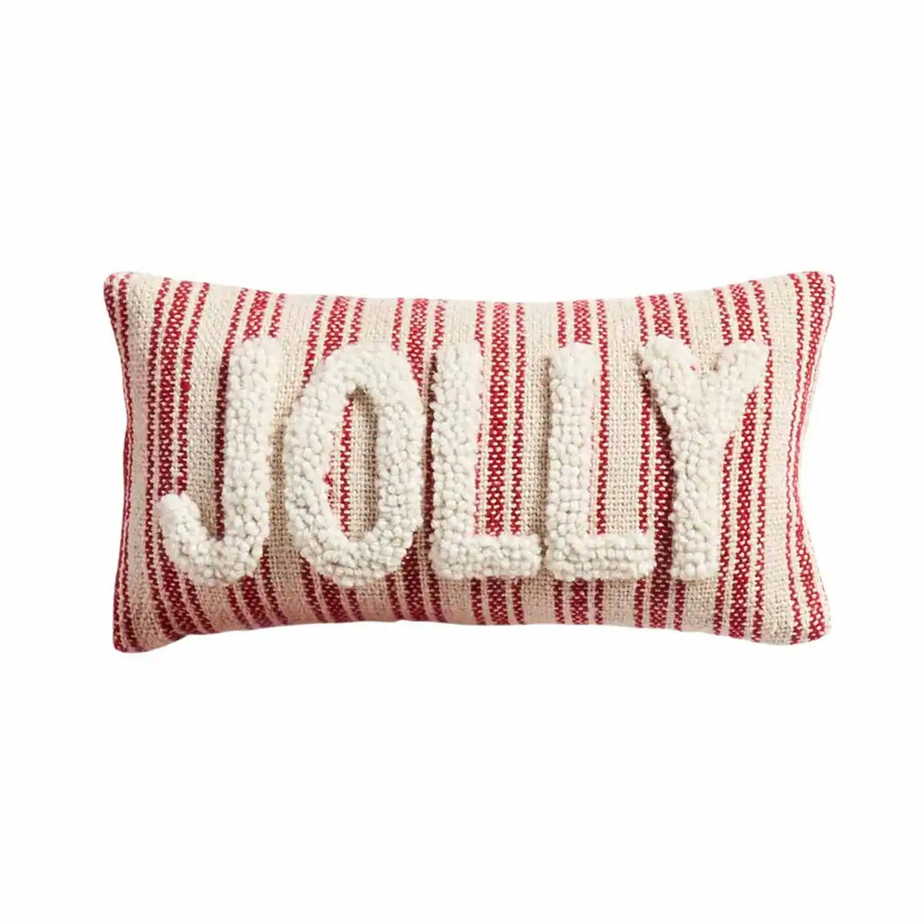 Mini Jolly Hooked Pillow | Mud Pie