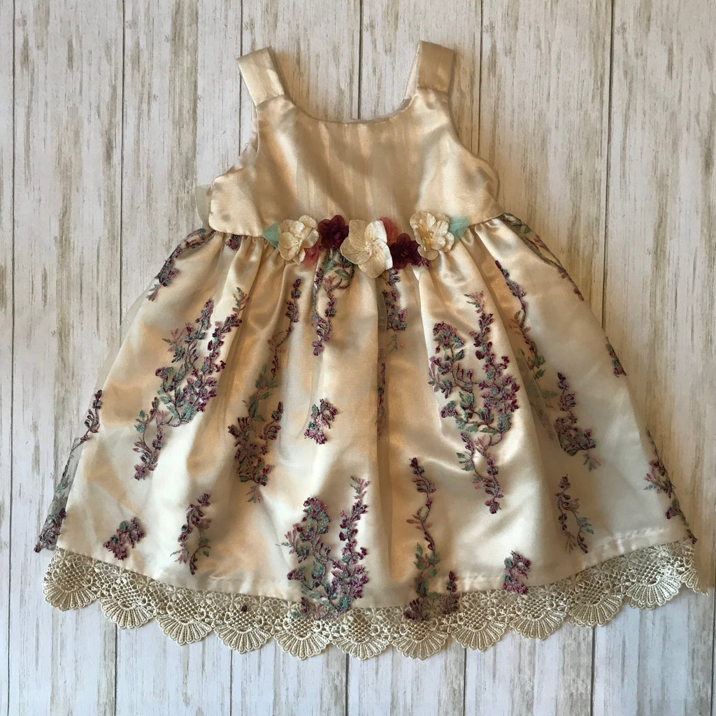 Ivory Dress with Flower Band | Bonnie Baby
