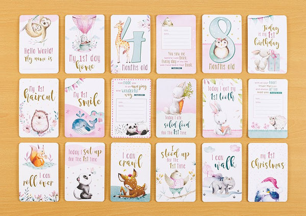 Baby Girl Milestone Cards