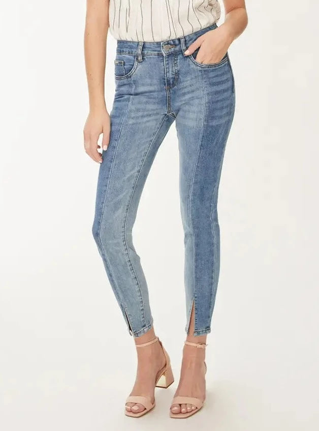 Olivia Two Tone Slim Ankle Jeans available in sizes 12-18