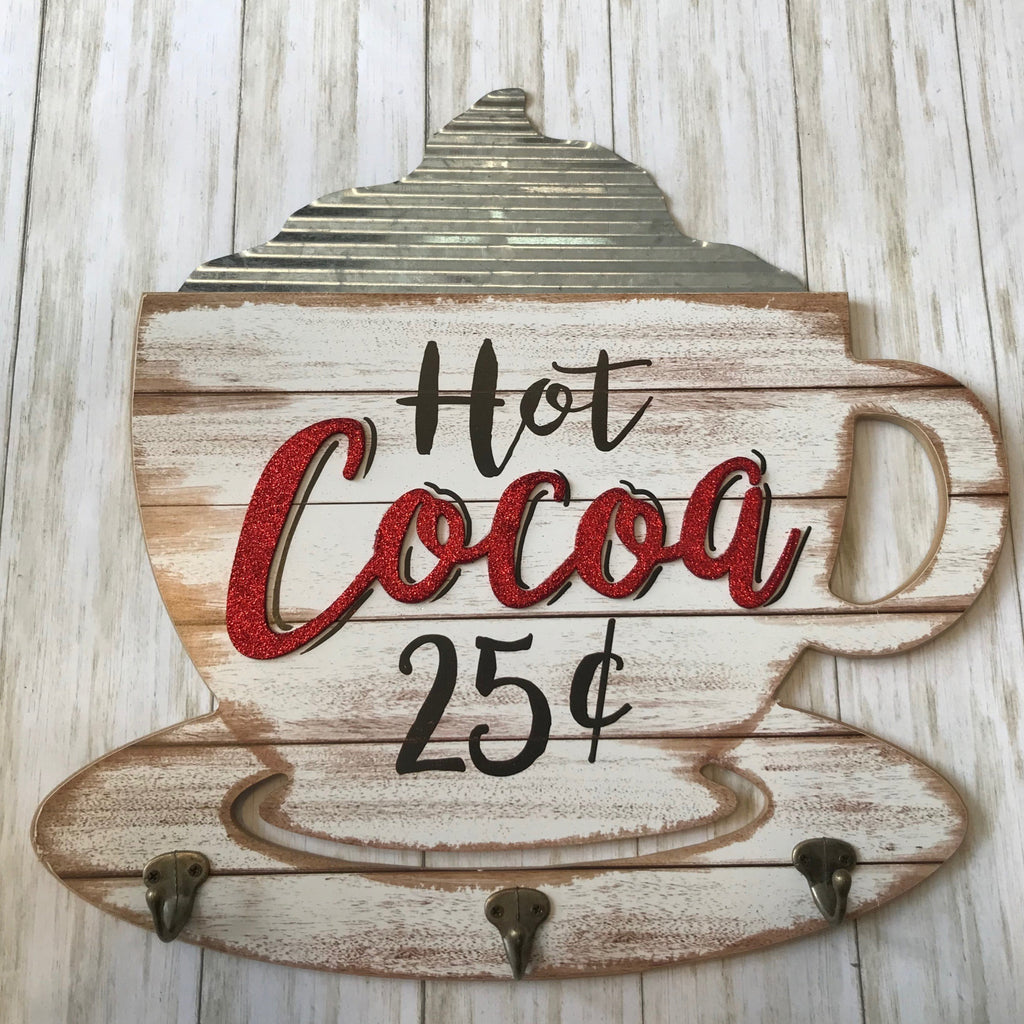 Hot Cocoa Hook Wall Decor