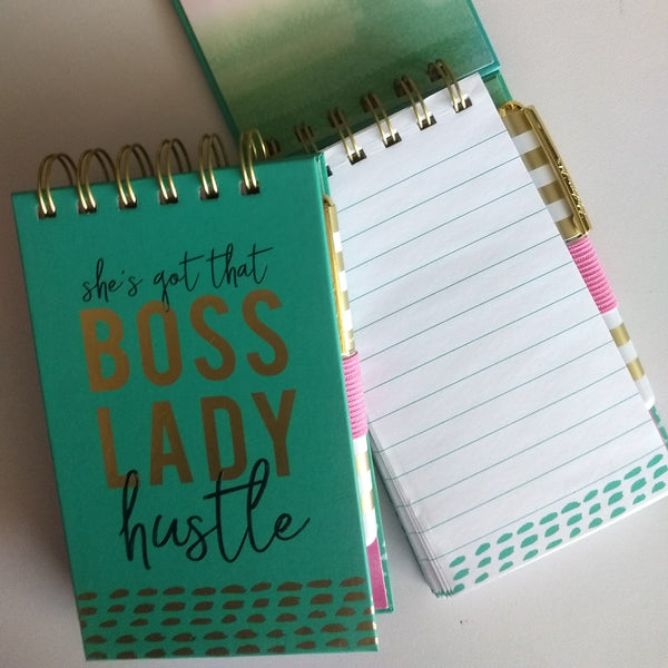 Spiral Note Tablet and Pen - Boss Lady Hustle