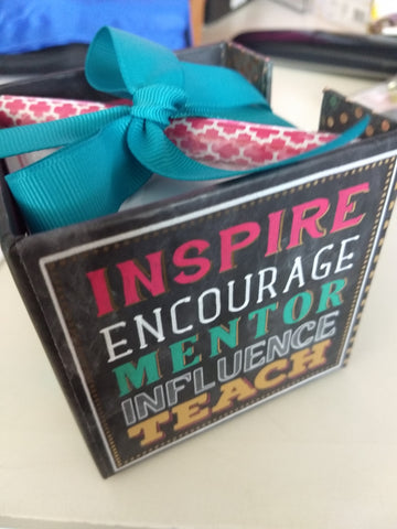 Inspire, Encourage, Mentor, Influence, Teach Note Cube & Pen