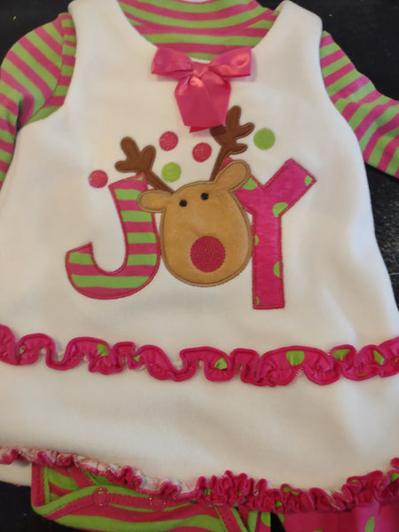 Joy Reindeer Three Piece Set | Bonnie Baby