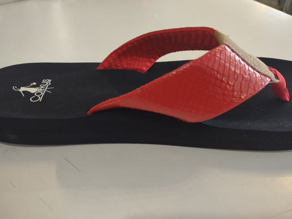 Red Patent Flip Flop Size 11 | Corkys