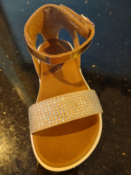 Rose gold sandals with Glitz | Mini Mia Ellen-J