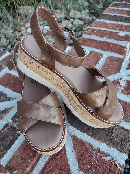 Brown Cork Wedge Sandal | Boutique By Corky’s Fluffie