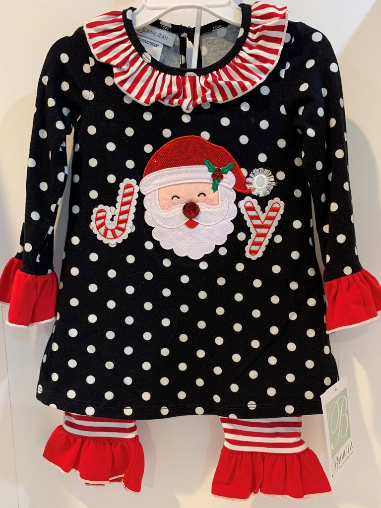 Two piece JOY Santa legging set | Bonnie Baby | Bonnie Jean