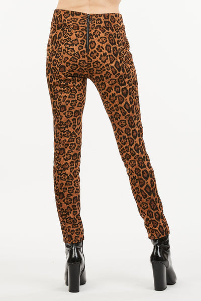 Suede Leopard Pants