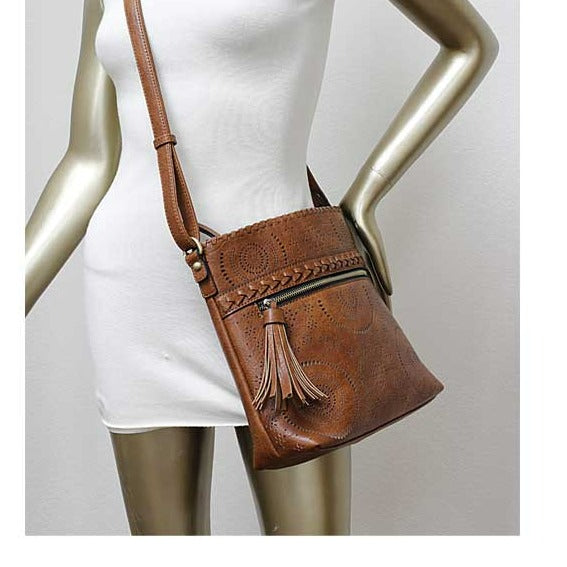 Vegan Leather Crossbody Handbag