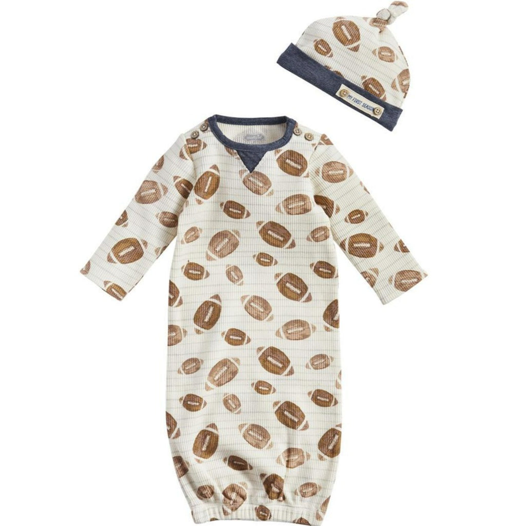 Mud Pie Football Take Me Home Gown & hat set