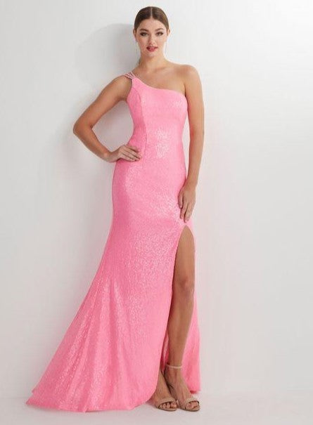 0ne Shoulder Sequin Dress - Size 0 in stock | Studio 17 12908