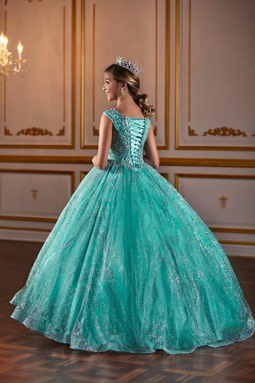 Elegant Green A-Line Princess Prom Dress, A-Line Lace Evening Party Dr