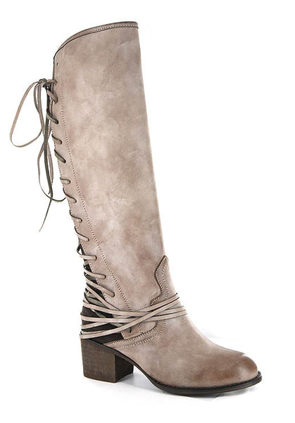 Annabel Adjustable Calf Lace/Zip Boot | Boutique by Corkys