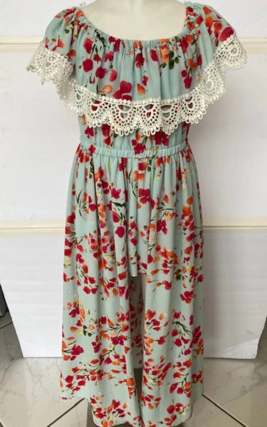 Floral Short Romper Dress