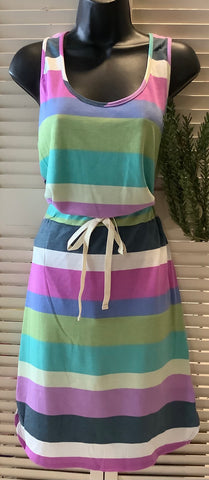 Striped Drawstring skirt