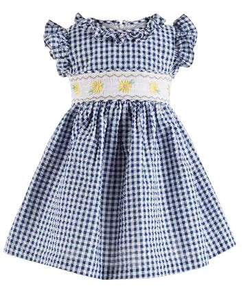 Baby Girls Gingham Seersucker Dress