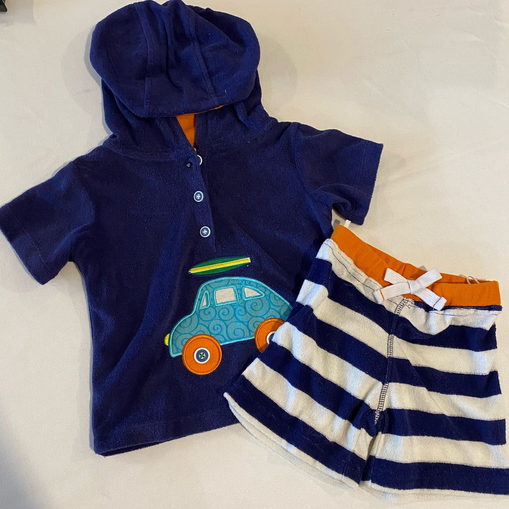 Terry Cloth Beach Buggy and Surfboard Two Piece Set | Mud Pie 12-18 Months