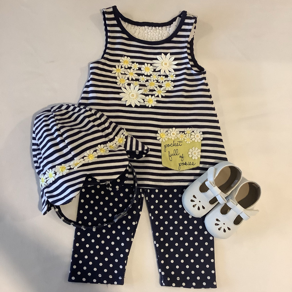 Pocket Full of Posies Capri Set | Mud Pie |Hat & shoes NOT included