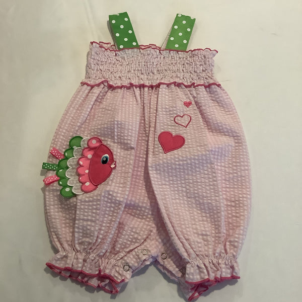 Seersucker Fish Romper | Bonnie Baby