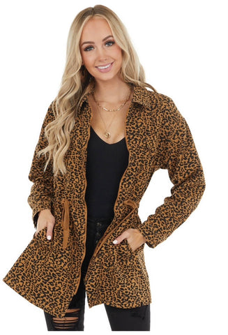 Leopard drawstring jacket | Jodifl