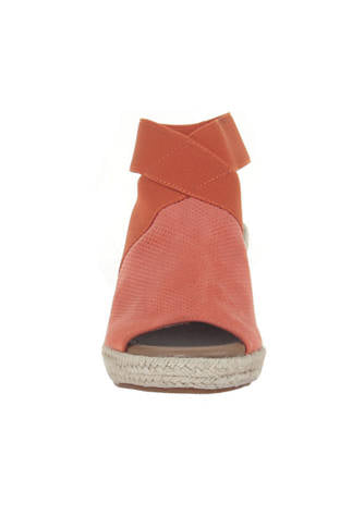 Sunny Day Tangerine Wedge Sandals | Madeline