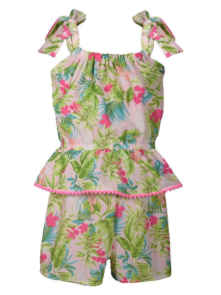 Tropical Print Romper  | Bonnie Jean