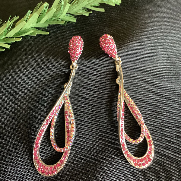 Pink & Sliver Earrings