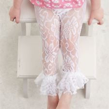 Mud Pie Pink Lace Leggings