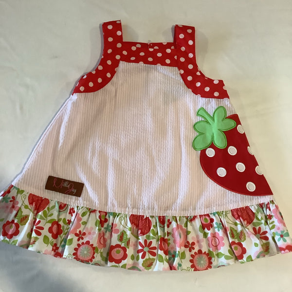 Strawberry Applique Dress | Millie Jay