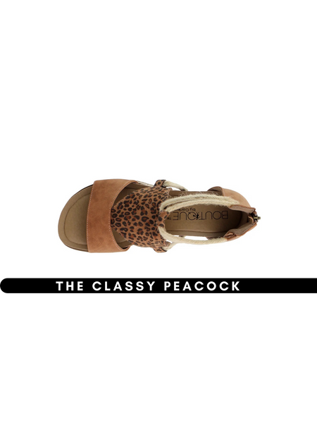 Gladiator Zip Back Leopard Print Sandal | Boutique by Corkys Browning